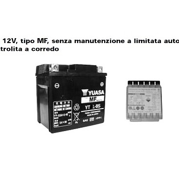 Batteria 12V YTX12-BS / GTX12-BS / FTX12-BS [0651090], tipo MF, senza manutenzione